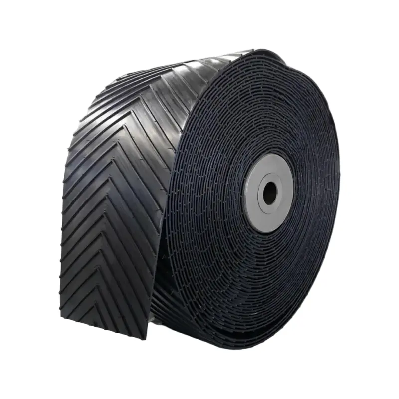 Custom Nylon Chevron Rubber Conveyor Belt