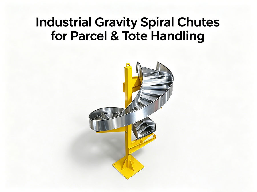 Industrial Gravity Spiral Chutes for Parcel & Tote Handling