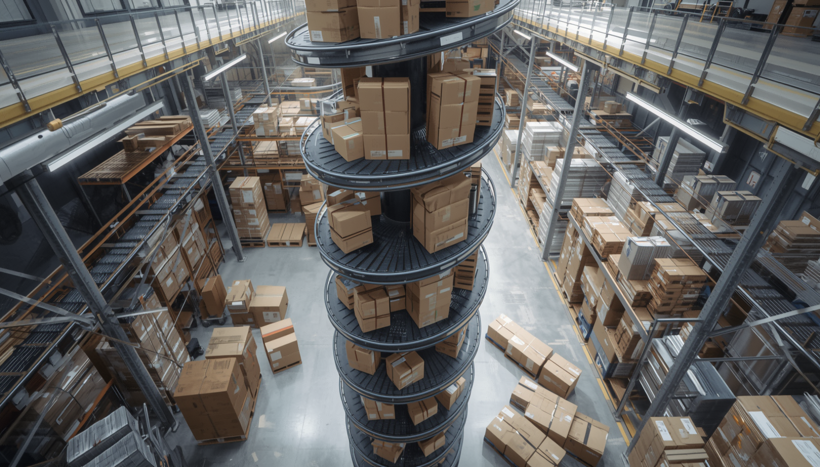 How Spiral Conveyors Work and How They Save Warehouse Floor Space