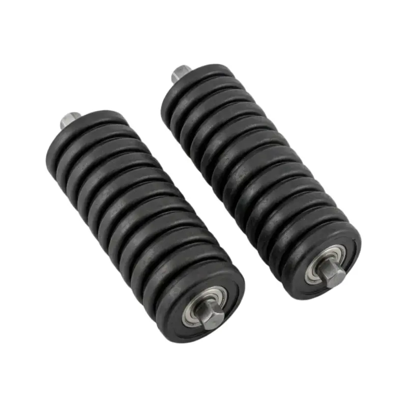 Custom Carbon Steel Rubber Disc Impact Idler Roller