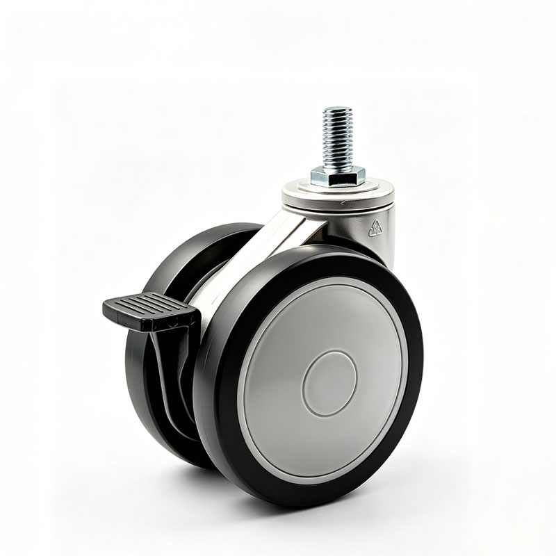 Antimicrobial TPR Twin-Wheel Hospital Casters