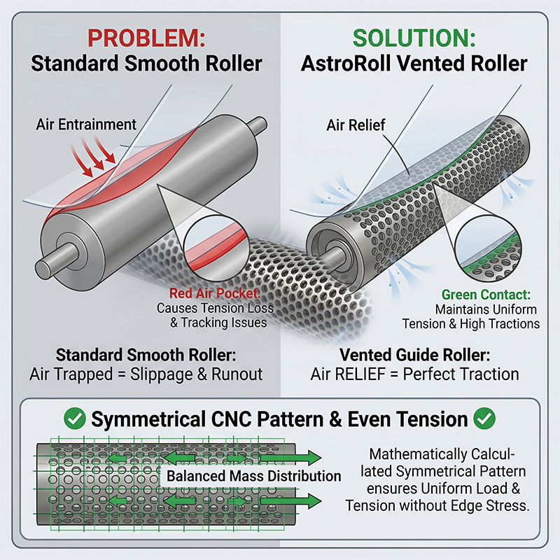 Custom Perforated Aluminum Rollers for High-Speed Web Handling