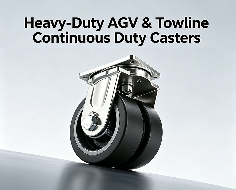 Heavy-Duty AGV & Towline Continuous Duty Casters