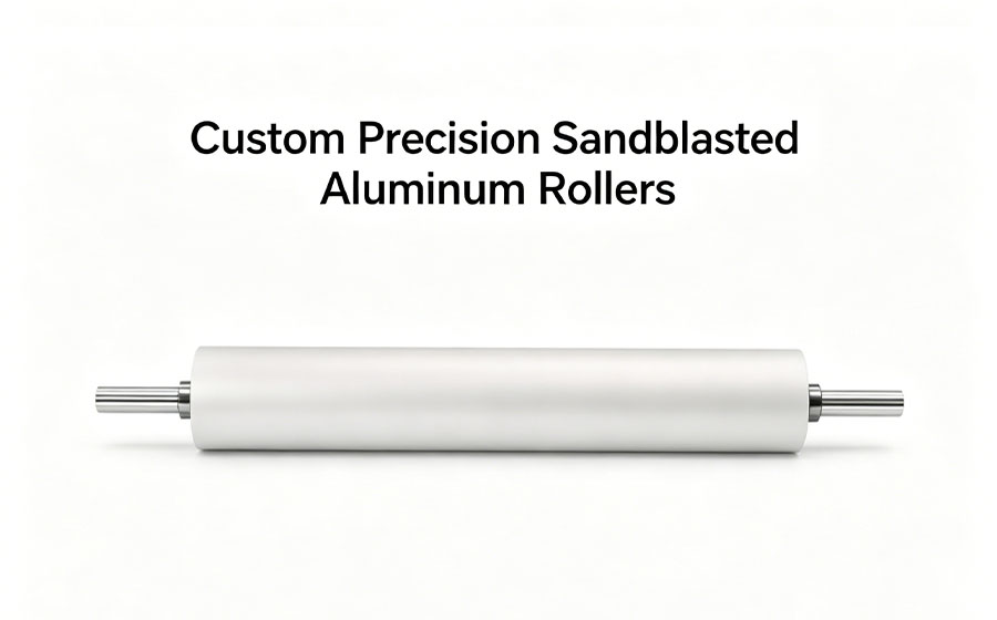 Custom Precision Sandblasted Aluminum Rollers