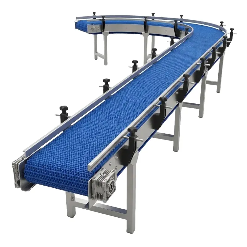 Custom Modular Plastic Belt Conveyor System