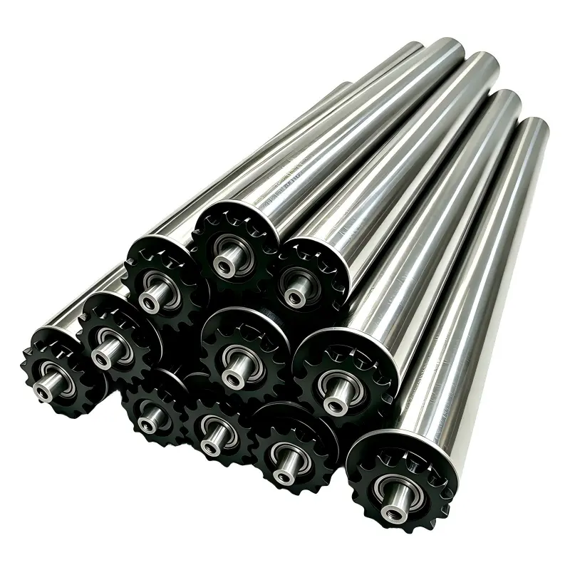 Steel Single Chain Sprocket Conveyor Roller with Precision Bearing