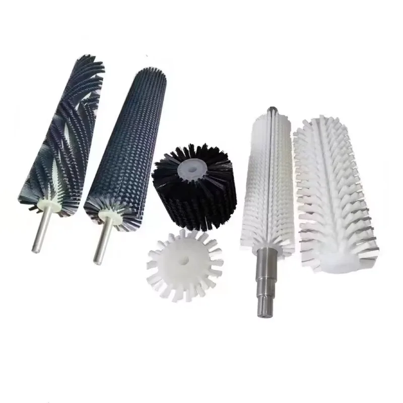 Nylon Bristles Cleaning Roller Brush with Shaft