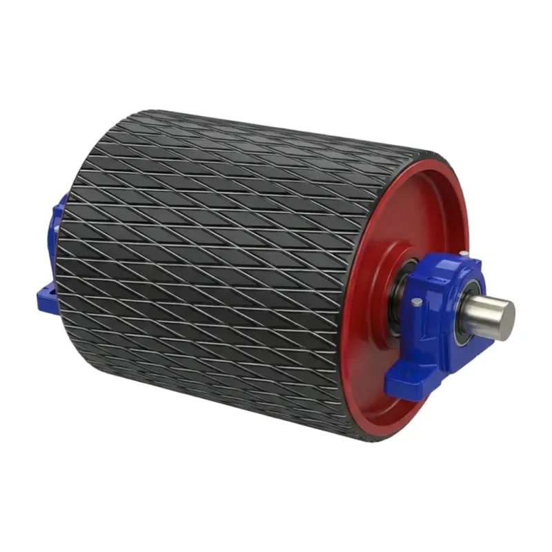 Custom Heavy Duty Rubber Lagged Drive Pulley