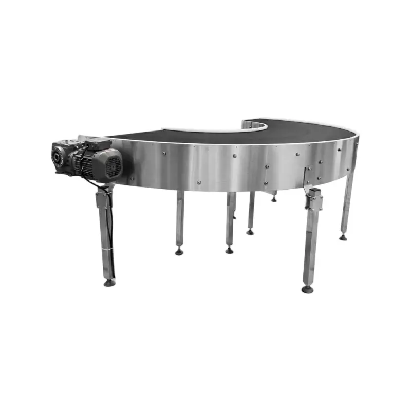 Custom 90 Degree Curved Belt Conveyor System