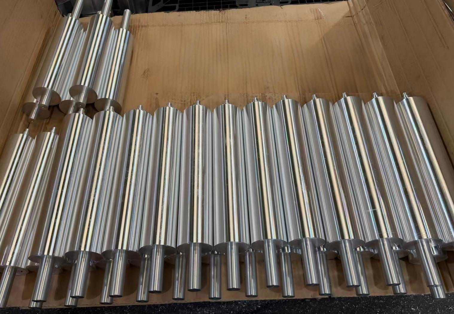 Custom Industrial Rollers Completed and Packed for Italy Delivery