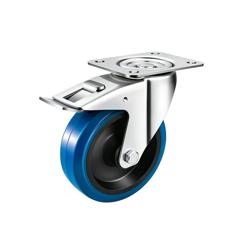 Custom 360° Swivel Rubber Caster Wheel with Brake