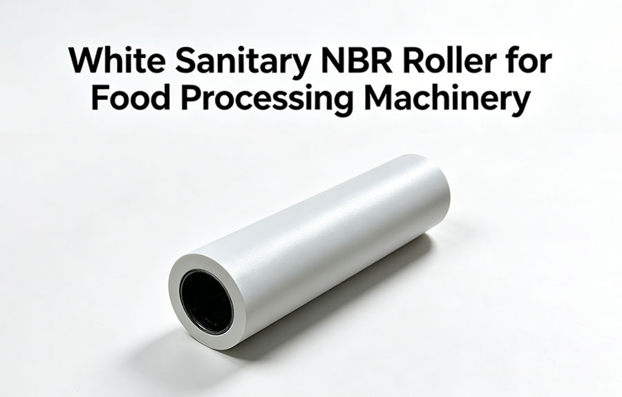 White Sanitary NBR Roller for Food Processing Machinery