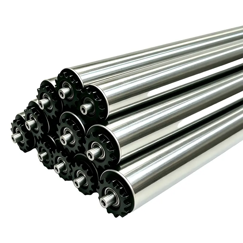 Steel Single Chain Sprocket Conveyor Roller with Precision Bearing