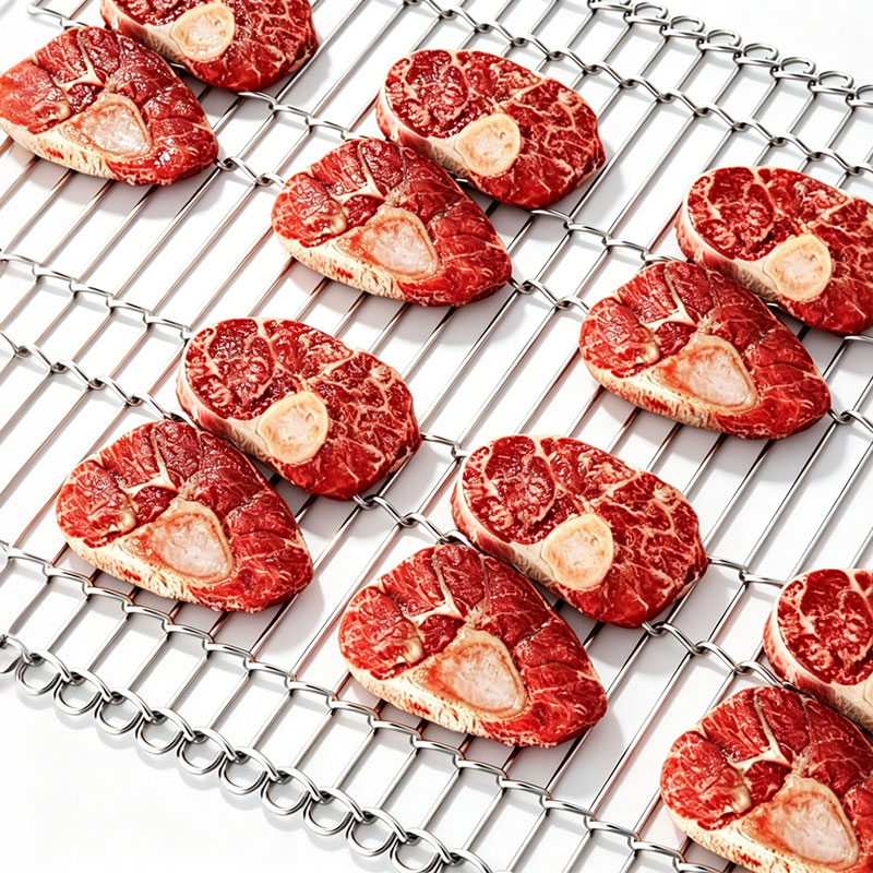 Food-Grade Rod Network Belts for Enrobing & Baking