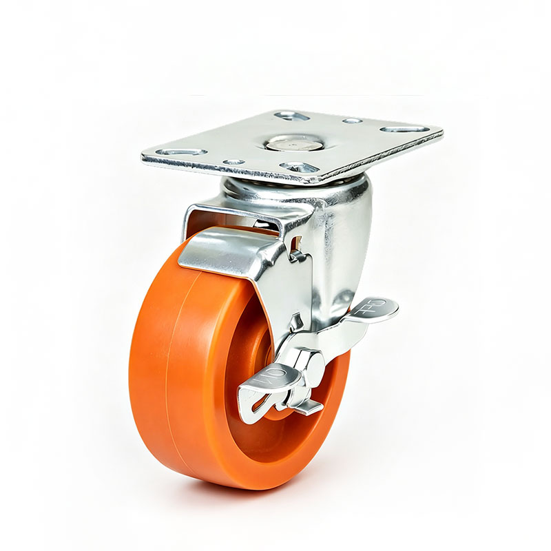Commercial High-Temp Orange Polymer Bakery Rack Casters