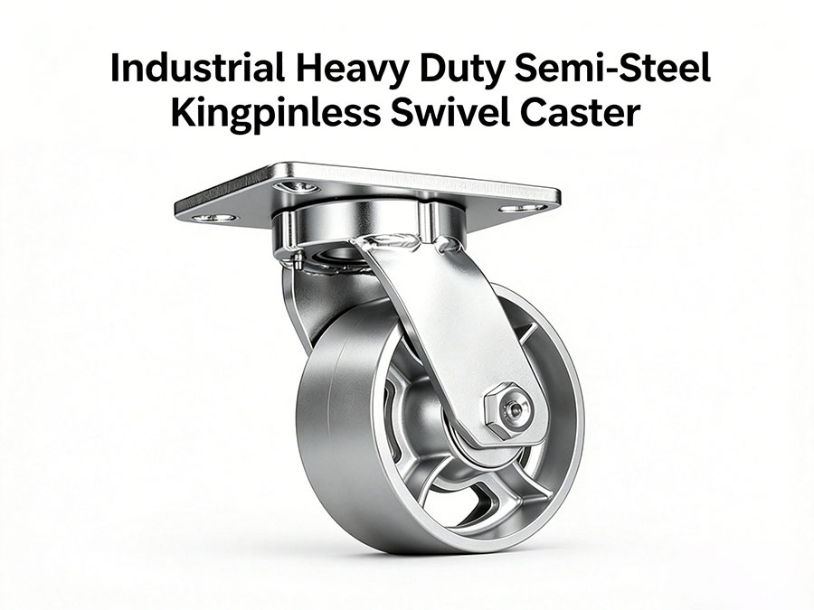 Industrial Heavy Duty Semi-Steel Kingpinless Swivel Caster