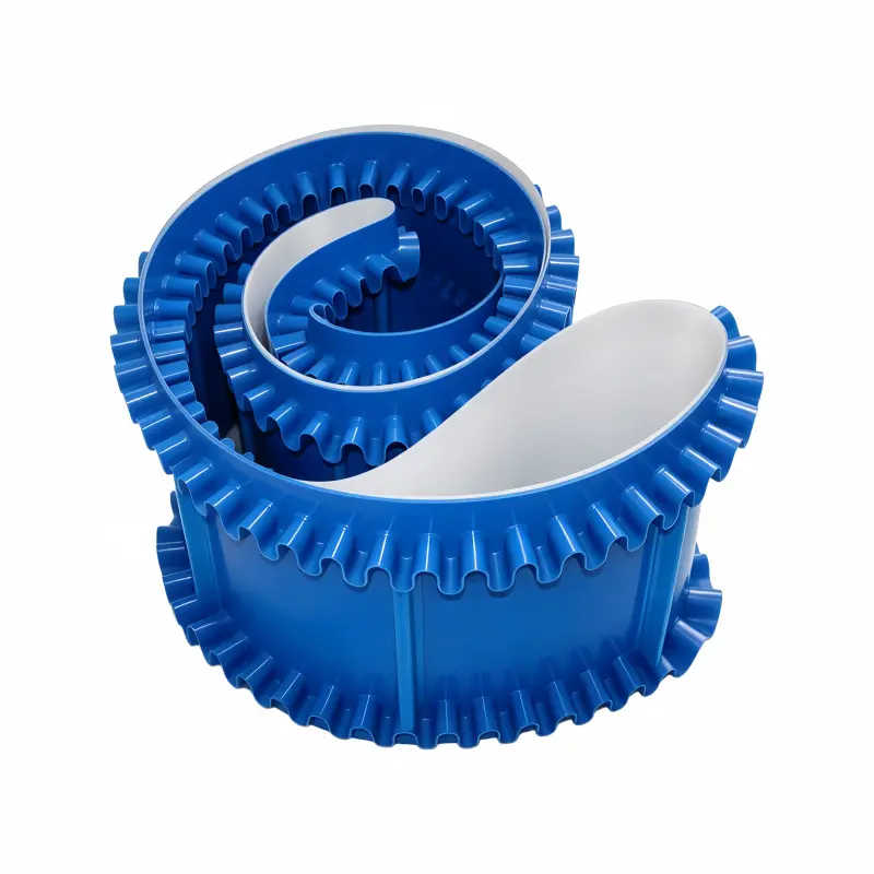 Custom Blue PVC Corrugated Sidewall Conveyor Belt