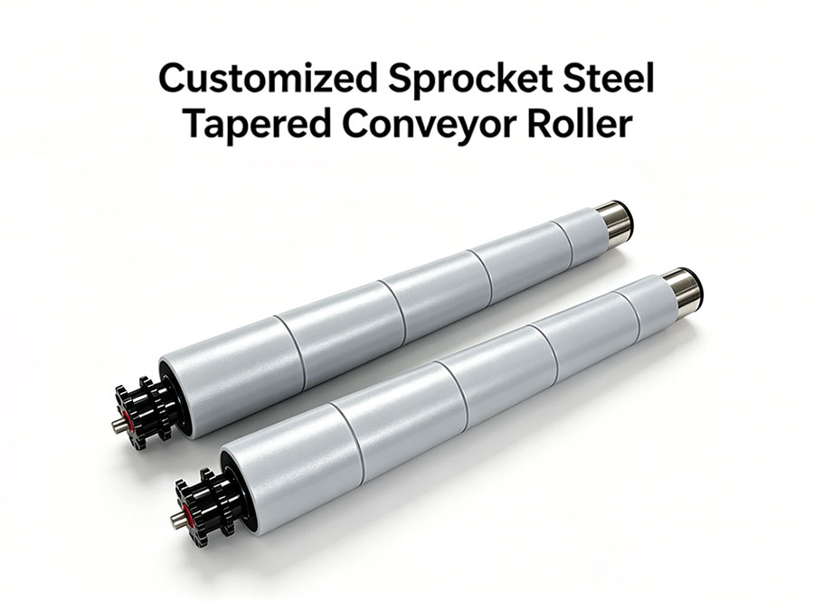 Customized Sprocket Steel Tapered Conveyor Roller