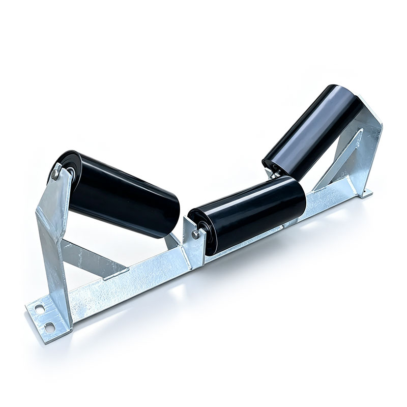 Heavy-Duty Offset Trough Carrying Idler for Mining Conveyor Belts