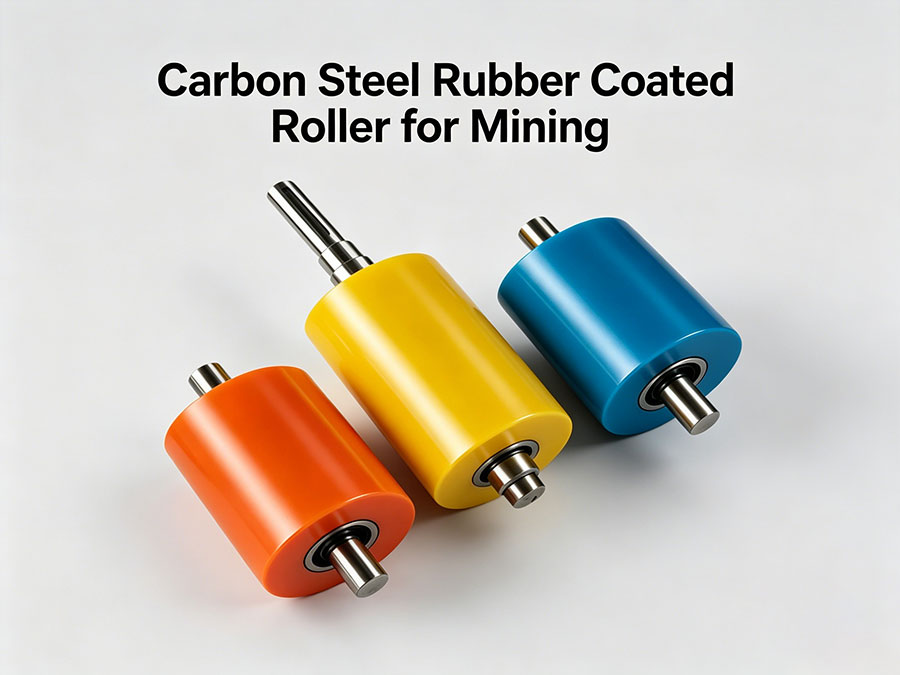 Carbon Steel Rubber Coated Roller for Mining