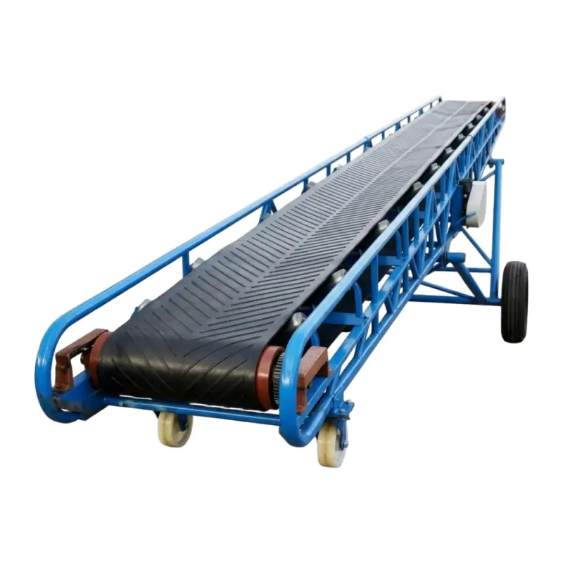 Custom Mobile Chevron Rubber Belt Conveyor