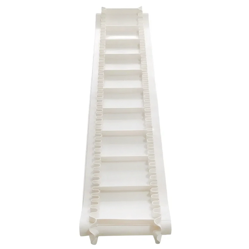 Custom White Food Grade PVC Corrugated Sidewall Conveyor Belt